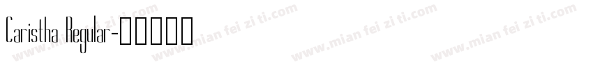 Caristha Regular字体转换